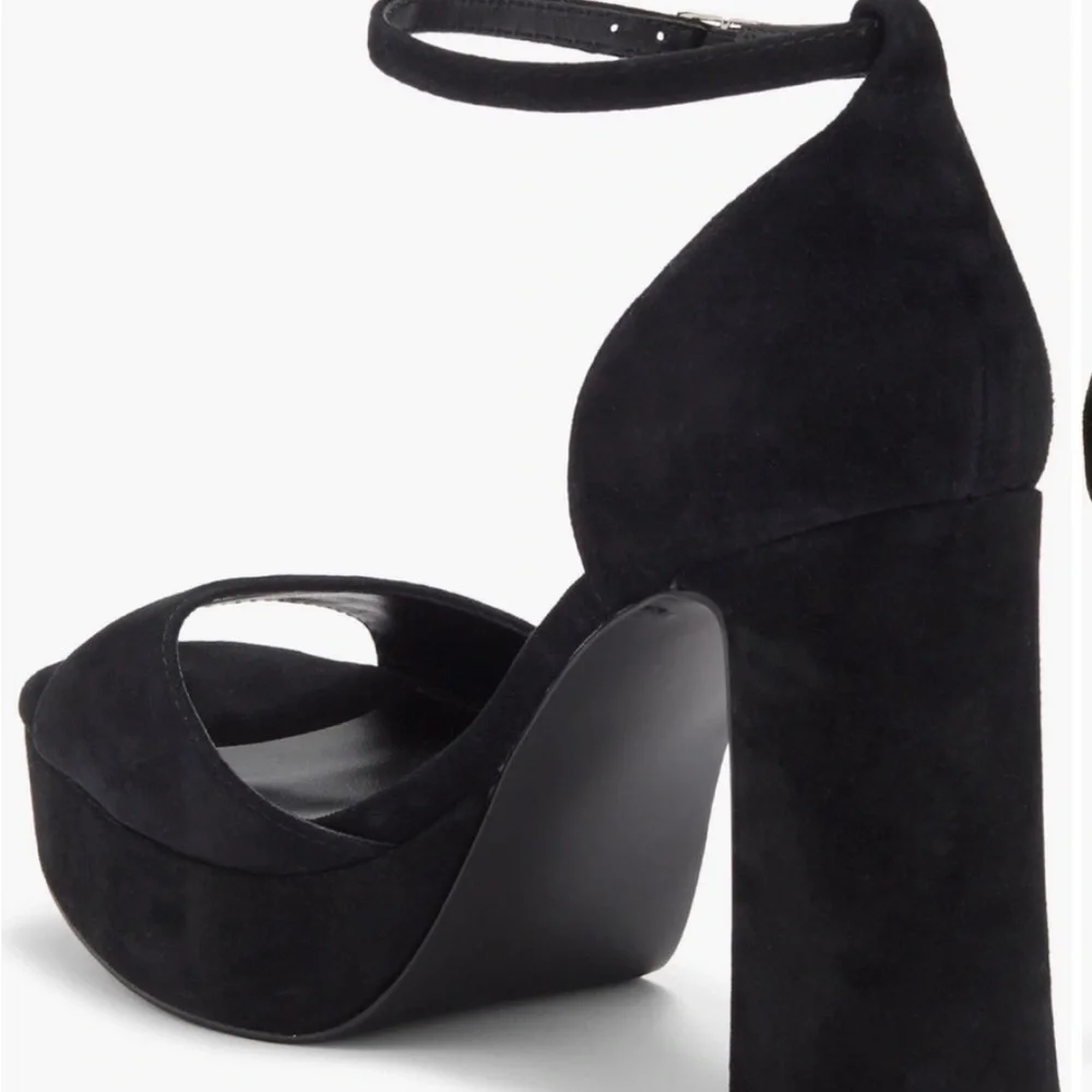 Steve Madden Heels Disco Black Platform Sandals New with Tags - Picture 6 of 15